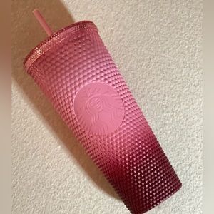 LAST ONE💗NWT✨Starbucks 2022 Holiday Waxberry Blush Gradient Bling Venti Tumbler
